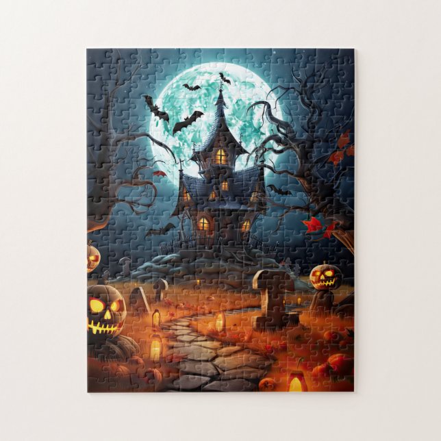 Creepy Spuk House Pumpkin Halloween-Party (Vertikal)
