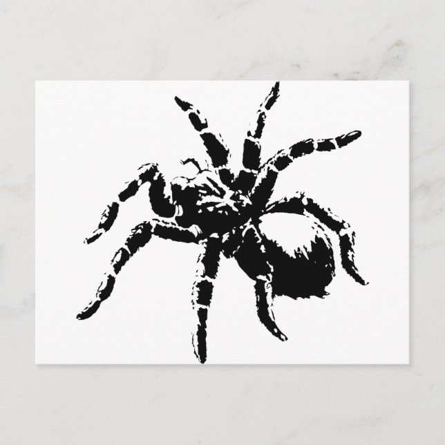 Creepy Tarantula Design Postkarte (Vorderseite)