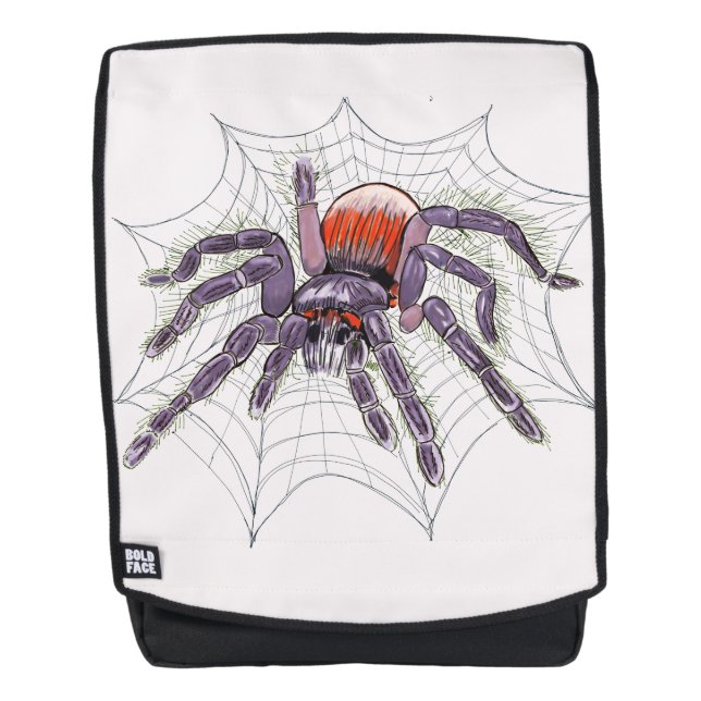 Creepy Tarantula Spione Originalkunst Rucksack (Vorderseite)