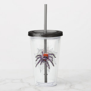Creepy Tarantula - Web Original Artwork Acryltrinkbecher