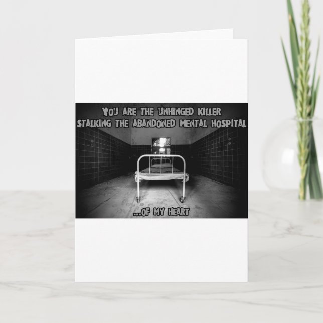 Creepy Valentine Feiertagskarte (Vorderseite)