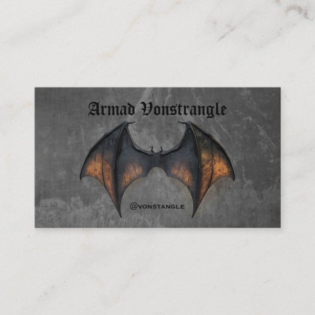 Creepy Vampire Bat Visitenkarte (Vorderseite)
