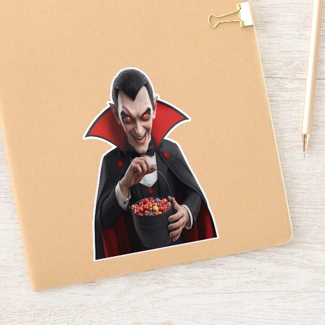 Creepy Vampire Dracula Aufkleber (Notizbuch)