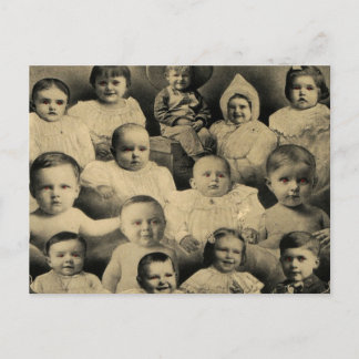 Creepy Victorian Evil Children Portrait Vintage Postkarte
