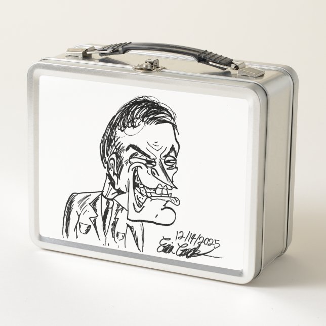 creepy villain cartoon art metall brotdose (Vorderseite)