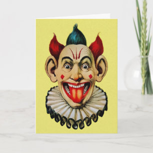 Creepy Vintag Clown Geburtstagkarte Feiertagskarte