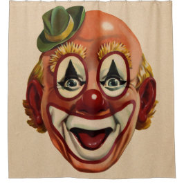Creepy Vintag Clown-Gesicht Duschvorhang