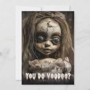 Creepy Voodoo Doll Adult Halloween-Party Einladung