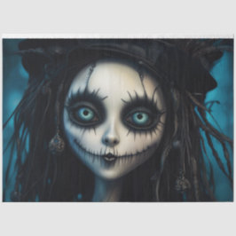 Creepy Voodoo Doll Frau Dekoupage Paper Seidenpapier