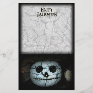 Creepy White Pumpkin Briefpapier