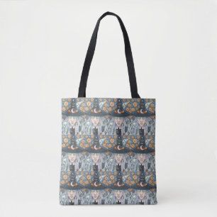 CREEPY WITCH, EVIL EYE, SKULL, SHOULL TOTE BAG TASCHE