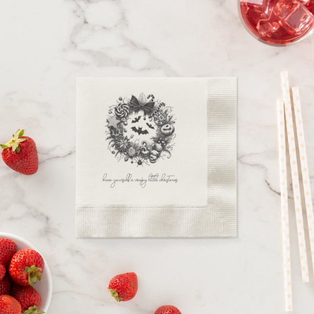 Creepy Wreath Serviette (Beispiel)