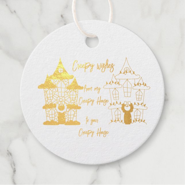 Creepy wünscht sich von meinem gruseligen Haus zu  Geschenkanhänger (Vorderseite)