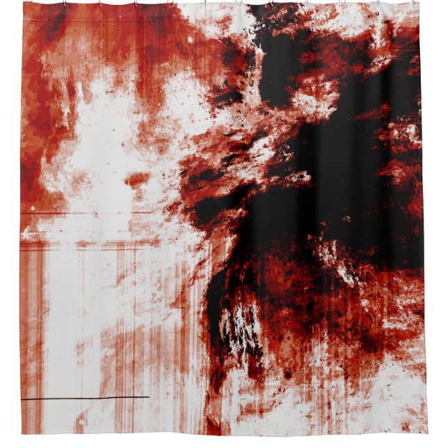 Creepy Zombie Bloody Duschvorhang Liner (Vorderseite)