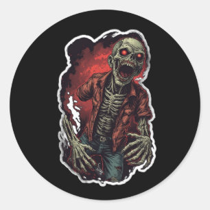 Creepy Zombie Halloween Sticker   Untot
