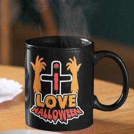 Creepy Zombie Hands I Liebe Halloween Kaffeetasse