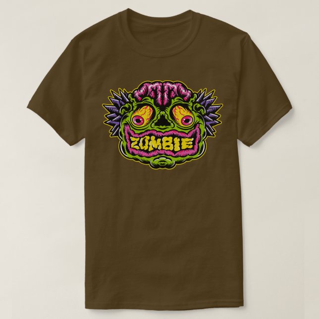 Creepy Zombie Illustration T-Shirt (Design vorne)