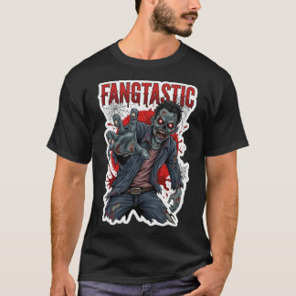 Creepy zombie reaching out with glowing eyes perfe T-Shirt
