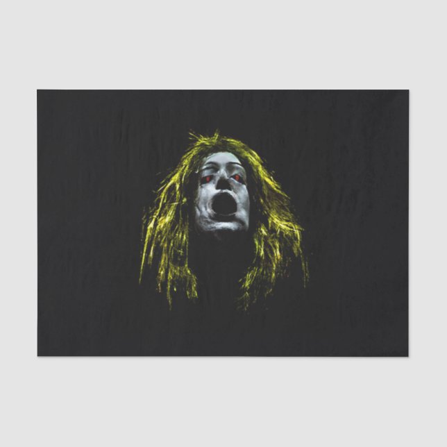 Creepy zombie woman Gesicht Seidenpapier (Vorderseite)
