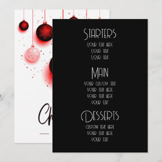 Créer des menus de Noël d'ornements personnalisés