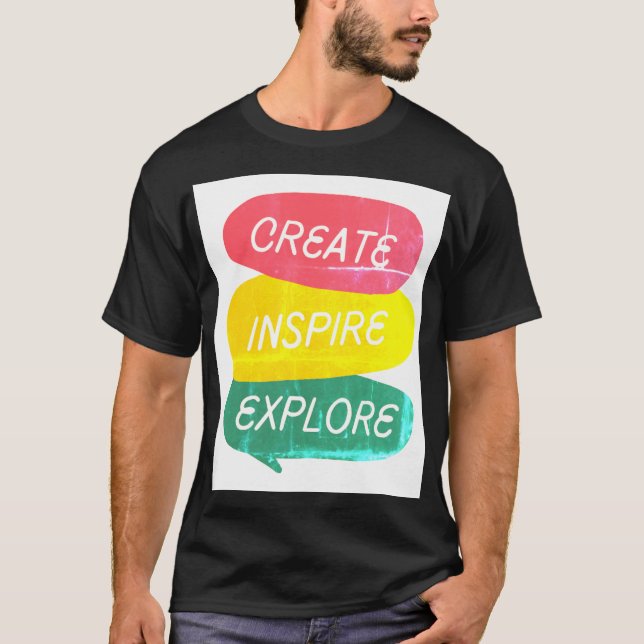 Créer Explore Inspire Adventure T-shirt (Devant)