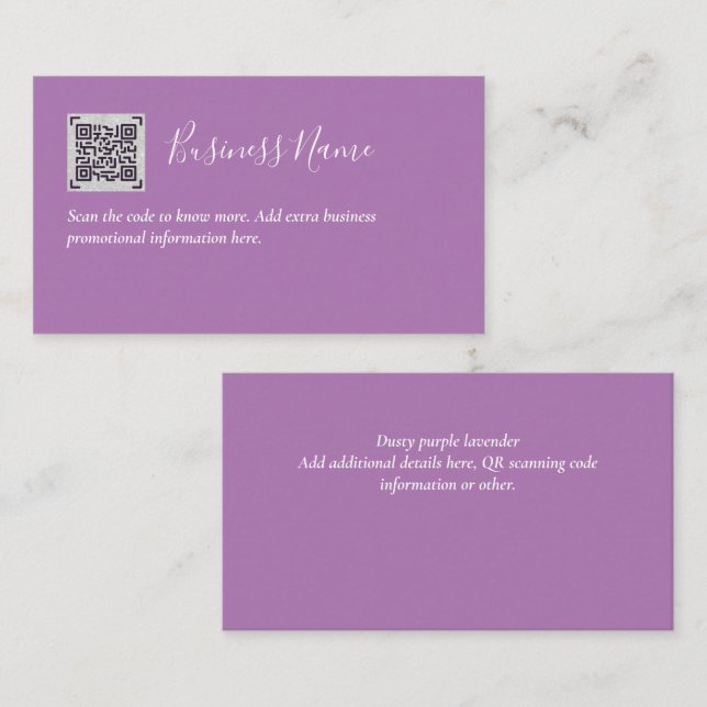 Créer son propre Carte de visite de code QR - Beau (Devant / Derrière)