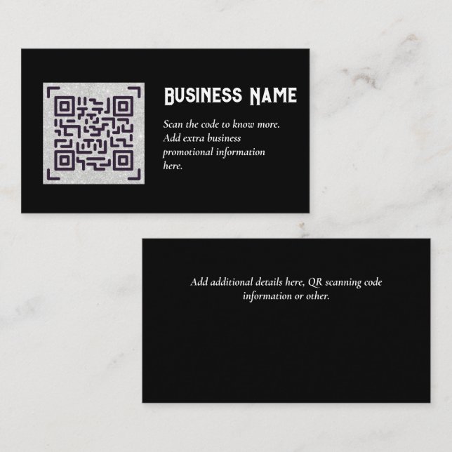 Créer son propre Carte de visite de code QR - Beau (Devant / Derrière)