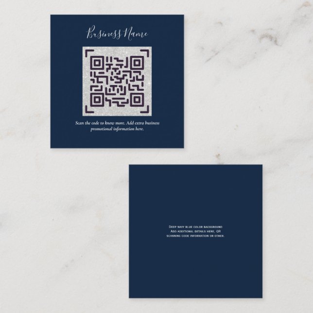 Créer son propre Carte de visite de code QR - Beau (Devant / Derrière)