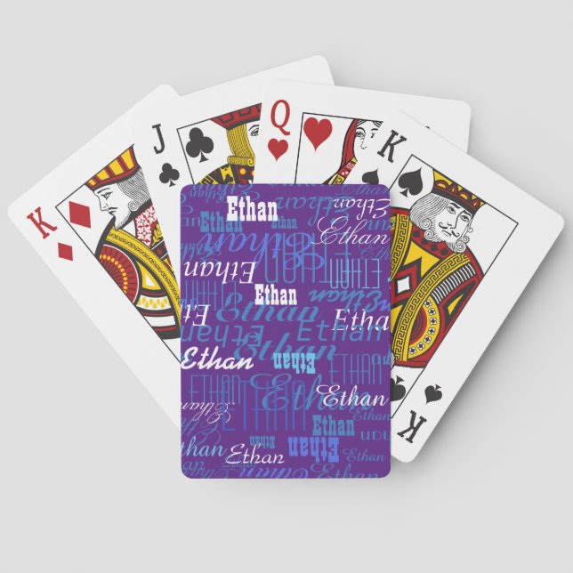 Créer un jeu de cartes avec votre nom répété (dos)