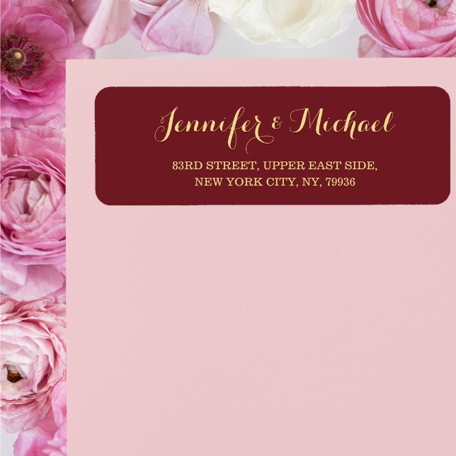 Créer une étiquette d'adresse de retour de mariage (Create Custom Elegant Wedding Return Address Label)