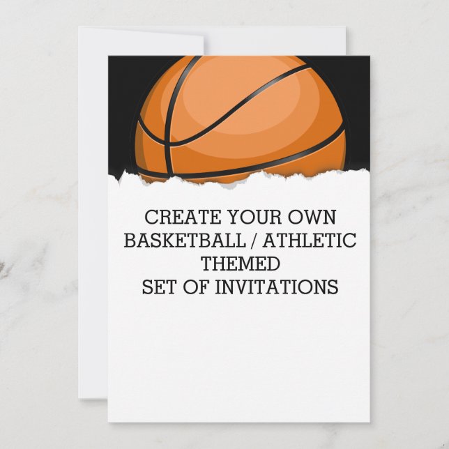 Créer une invitation à thème de basket-ball (Devant)