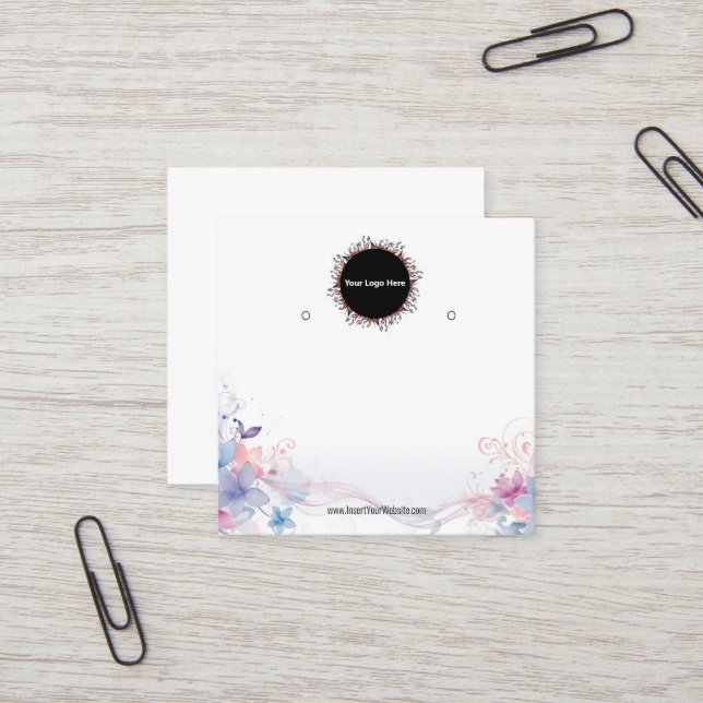 Créer votre carte d'affichage d'écoute de logo per (Devant/Arrière en situation)