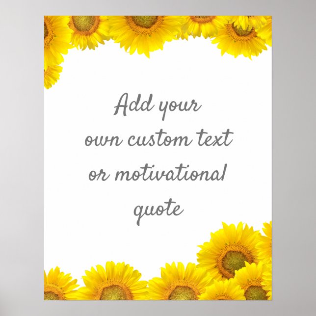 Créer votre propre affiche personnalisée - Fleurs  (Devant)