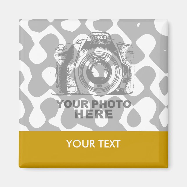 Créer votre propre aimant Carré horizontal (Devant)