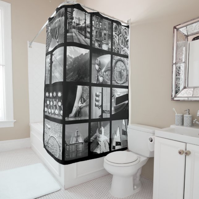 Créer-Votre-Propre rideau en douche de collage de (En situation)