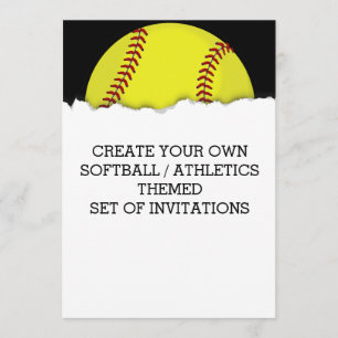 Créez une invitation orientée de jeu de base-ball