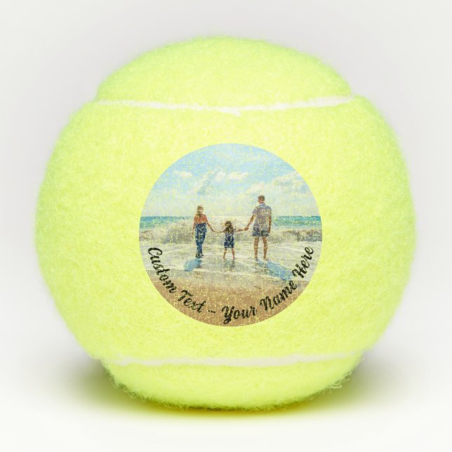 Créez vos propres balles de tennis photo avec text (Devant)