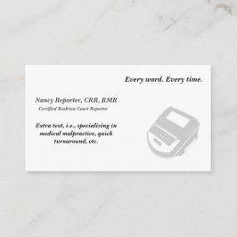 Créez vos propres cartes de visite de sténographe