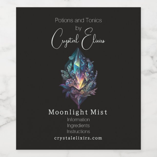 Créez vos propres cristaux mystiques Étiquette app (Étiquettes simples)
