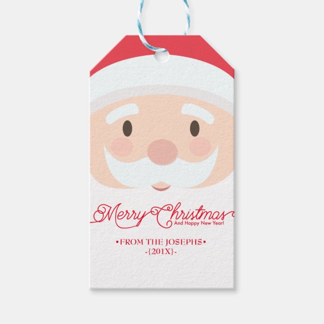 Créez vos propres étiquettes de cadeaux Père Noël (Devant)