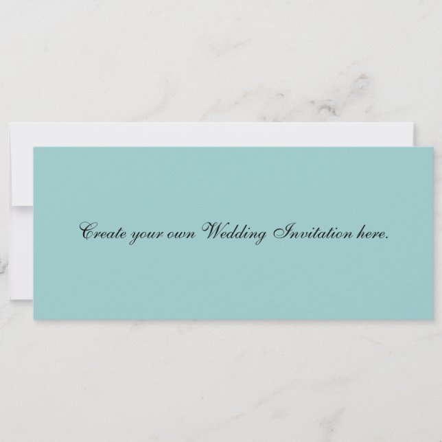 Créez vos propres invitations bleues de mariage (Devant)