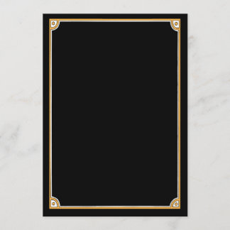 Créez vos propres invitations - Bordure noire et o