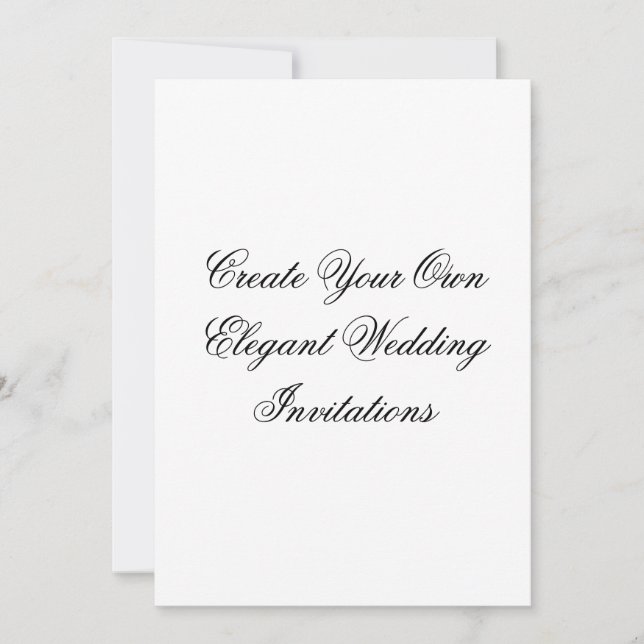 Créez vos propres invitations de mariage (Devant)