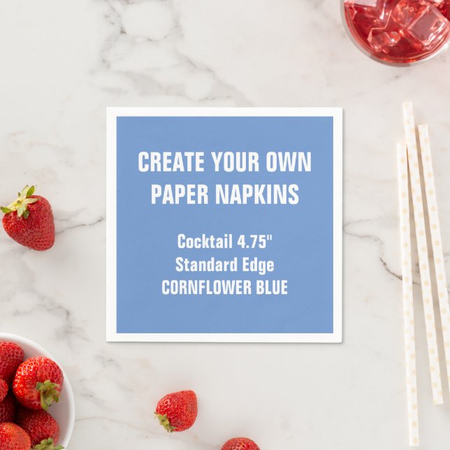 Créez vos propres serviettes en papier BLEU CORNFL (En situation)