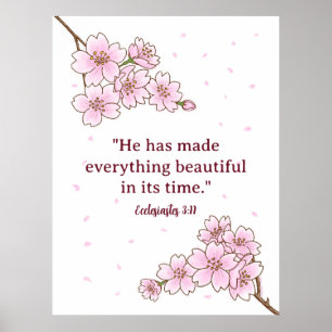 Créez Votre Affiche de l'art biblique floral désir