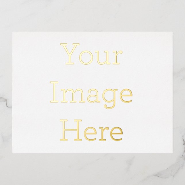Create Your Own 10,80 cm x 14,25 cm Foil Invitation Postcard (Recto)