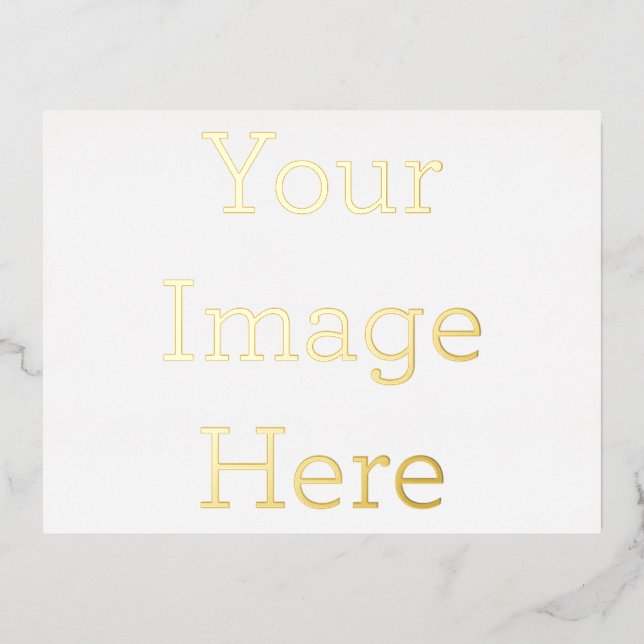 Create Your Own 10,80 cm x 14,25 cm Carte postale de vacances avec effet métallisé Foil Holiday Postcard (Recto)