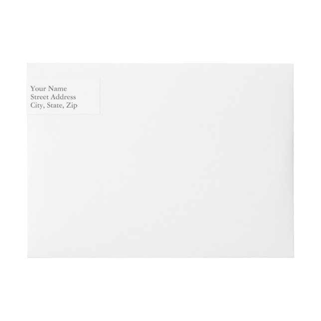 Étiquette longue Adresse expéditeur, Classique : 2.5 cm x 18,4 cm (Devant)