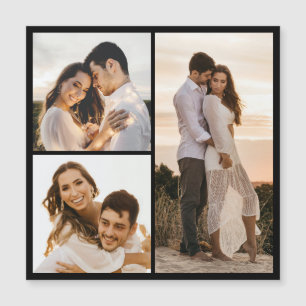 Créez votre propre 3 photo Collage carte magnétiqu