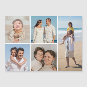 Créez votre propre 5 photo Collage carte magnétiqu
